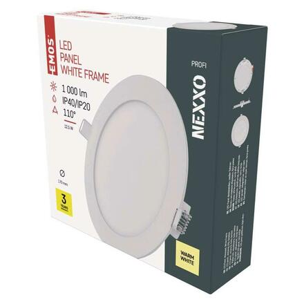 EMOS LED podhledové svítidlo NEXXO bílé, 17 cm, 12,5 W, teplá bílá ZD1134
