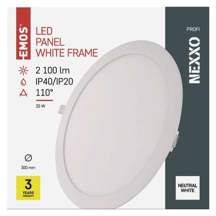 EMOS LED podhledové svítidlo NEXXO bílé, 30 cm, 25 W, neutrální bílá ZD1155