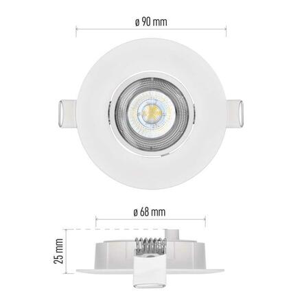 EMOS LED bodové svítidlo Exclusive bílé 5W teplá bílá 1540115510