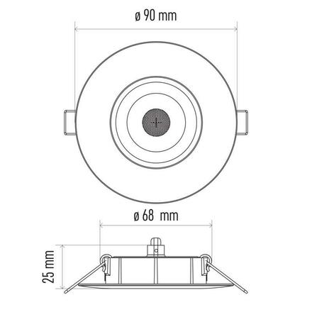 EMOS LED bodové svítidlo Exclusive bílé 5W teplá bílá 1540115510