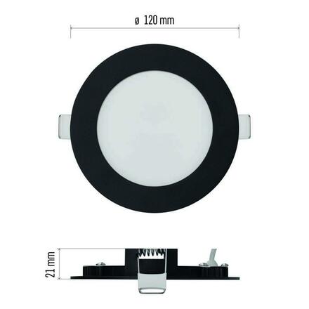 EMOS LED podhledové svítidlo NEXXO černé, 12 cm, 7 W, teplá/neutrální bílá ZD1323