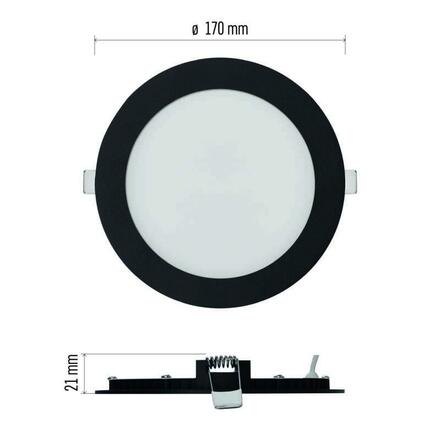 EMOS LED podhledové svítidlo NEXXO černé, 17 cm, 12,5 W, teplá/neutrální bílá ZD1333