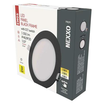 EMOS LED podhledové svítidlo NEXXO černé, 17 cm, 12,5 W, teplá/neutrální bílá ZD1333