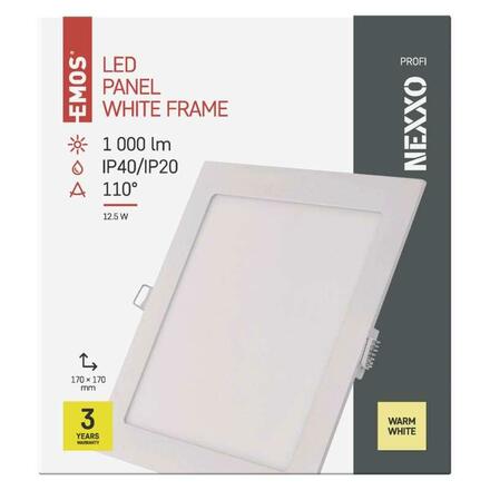 EMOS LED podhledové svítidlo NEXXO bílé, 17,5 x 17,5 cm, 12,5 W, teplá bílá ZD2134