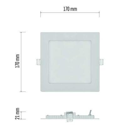 EMOS LED podhledové svítidlo NEXXO bílé, 17,5 x 17,5 cm, 12,5 W, neutrální bílá ZD2135