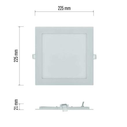 EMOS LED podhledové svítidlo NEXXO bílé, 22,5 x 22,5 cm, 18 W, neutrální bílá ZD2145