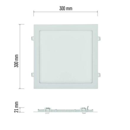 EMOS LED podhledové svítidlo NEXXO bílé, 30 x 30 cm, 25 W, teplá bílá ZD2154