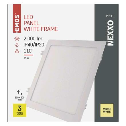 EMOS LED podhledové svítidlo NEXXO bílé, 30 x 30 cm, 25 W, teplá bílá ZD2154