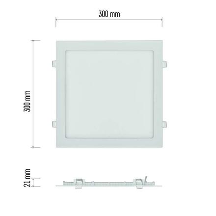 EMOS LED podhledové svítidlo NEXXO bílé, 30 x 30 cm, 25 W, neutrální bílá ZD2155