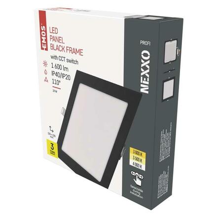 EMOS LED podhledové svítidlo NEXXO černé, 22,5 x 22,5 cm, 18 W, teplá/neutrální bílá ZD2343
