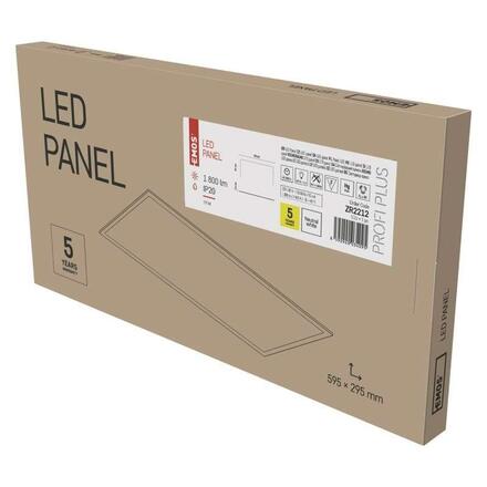 EMOS LED panel 30×60, vestavný bílý, 18W neutrální bílá 1541181200