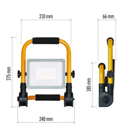 EMOS LED reflektor ILIO přenosný, 31 W, černý/žlutý, neutrální bílá ZS3332