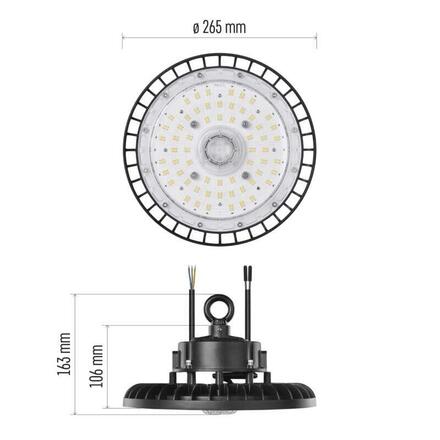 EMOS LED průmyslové závěsné svítidlo HIGHBAY PROFI PLUS 120d 100W ZU210.12