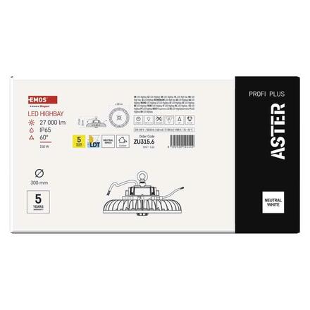EMOS LED průmyslové závěsné svítidlo HIGHBAY ASTER 60° 150W ZU315.6