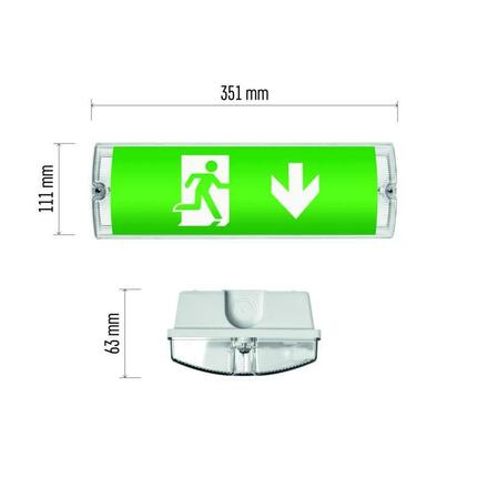 EMOS LED nouzové osvětlení NESSI 3 W, 3 h, IP65 ZN1110