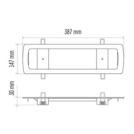 EMOS Rámeček NESSI pro vestavnou montáž nouzového svítidla, ocelový plech ZN1111