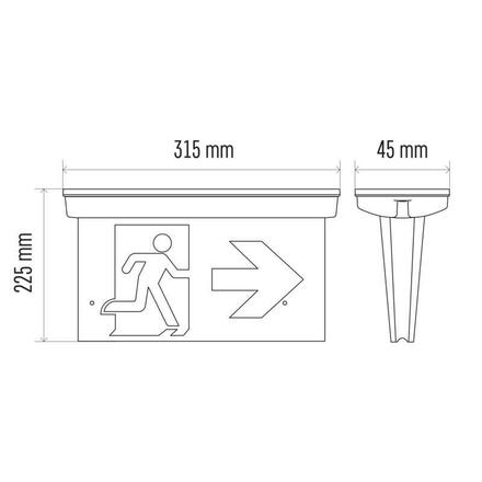 EMOS Difuzor NESSI pro nouzové svítidlo, IP65 ZN1112