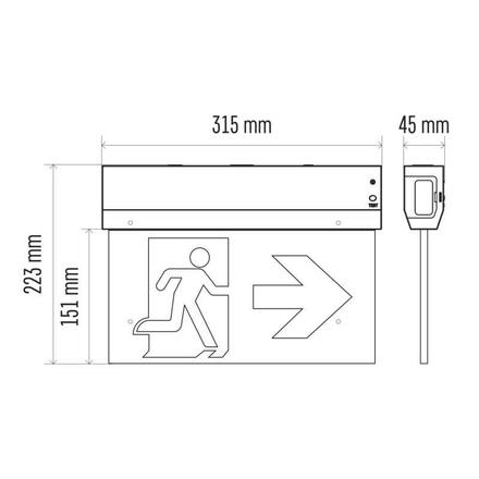 EMOS LED nouzové osvětlení CESSI 3 W, 3 h ZN1210