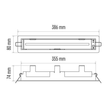 EMOS Rámeček CESSI pro vestavnou montáž nouzového svítidla, plast ZN1211