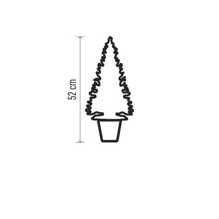 EMOS LED vánoční stromek, 52 cm, 3x AA, vnitřní, teplá bílá, časovač DCTW01