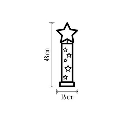 EMOS LED dekorace dřevěná - hvězdy, 48 cm, 2x AA, vnitřní, teplá bílá, časovač DCWW10