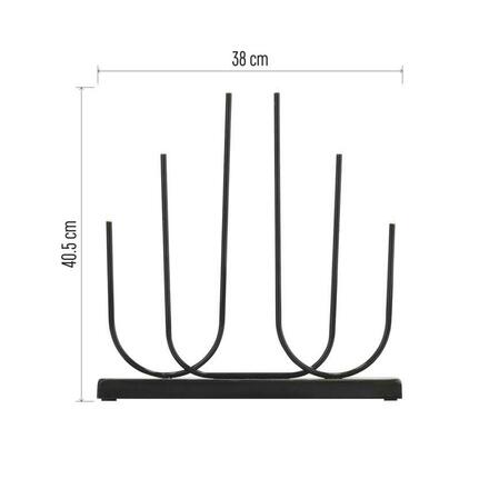 EMOS LED svícen kovový černý, 40 cm, 2x AA, vnitřní, teplá bílá DCAW24