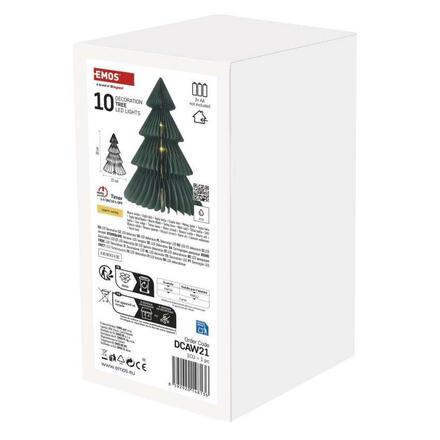 EMOS Vánoční papírový strom se stojánkem, 30 cm, vnitřní DCAW21