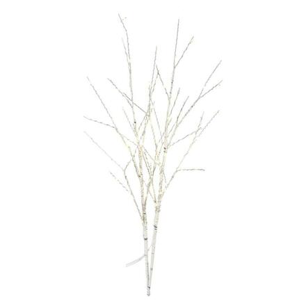 EMOS LED dekorace - 2x březová větvička, 60 cm, 3x AA, venkovní i vnitřní, teplá bílá, časovač DCTW26