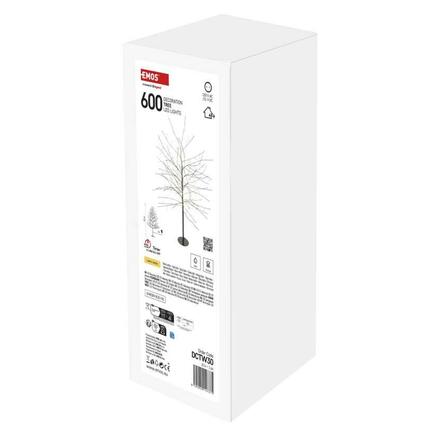 EMOS LED svítící stromek, 120 cm, venkovní i vnitřní, teplá bílá, časovač DCTW30