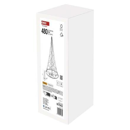 EMOS LED svítící stromek, 180 cm, venkovní i vnitřní, teplá bílá DCTW32