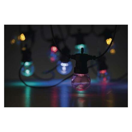 EMOS LED světelný řetěz – 10x párty žárovky, 5 m, venkovní i vnitřní, multicolor DCPM01