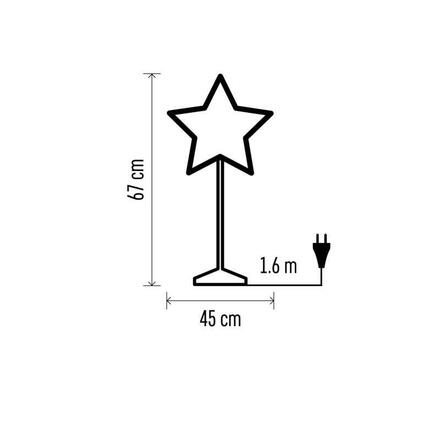 EMOS Vánoční hvězda papírová se zlatým stojánkem, 45 cm, vnitřní DCAZ15
