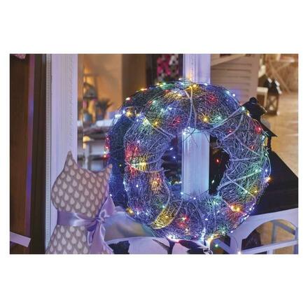 EMOS LED vánoční nano řetěz zelený, 15 m, venkovní i vnitřní, multicolor, časovač D3AM03