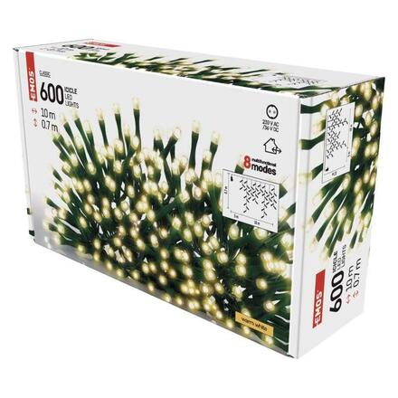 EMOS LED vánoční rampouchy, 10 m, venkovní i vnitřní, teplá bílá, programy D4CW03