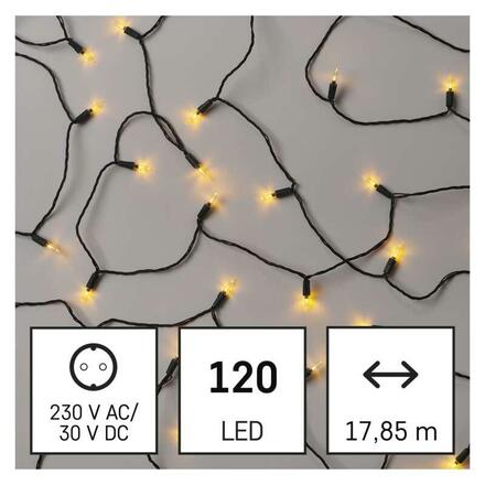 EMOS LED vánoční řetěz – tradiční, 17,85 m, venkovní i vnitřní, vintage D4AW11