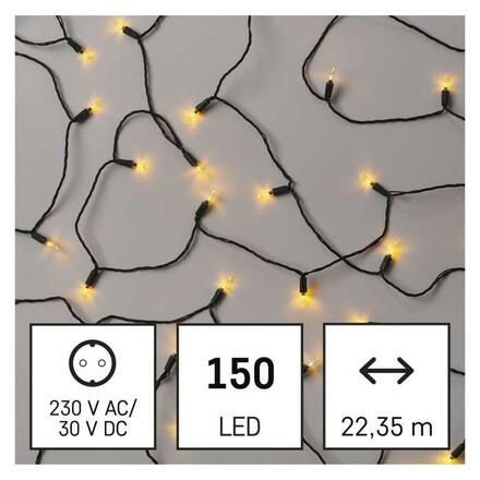 EMOS LED vánoční řetěz – tradiční, 22,35 m, venkovní i vnitřní, vintage D4AW12