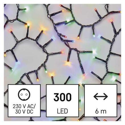 EMOS LED vánoční řetěz – ježek, 6 m, venkovní i vnitřní, multicolor, časovač D4BM04