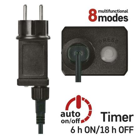EMOS LED vánoční řetěz, 24 m, venkovní i vnitřní, multicolor, programy, časovač D4AM25