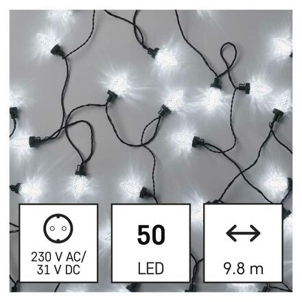 EMOS LED vánoční řetěz – šišky, 9,8 m, venkovní i vnitřní, studená bílá, programy D5ZC01