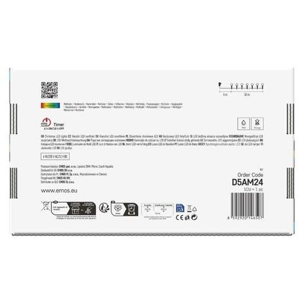 EMOS LED vánoční cherry řetěz - kuličky, 30 m, venkovní i vnitřní, multicolor, programy,časovač D5AM24