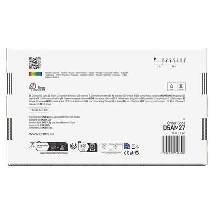 EMOS LED vánoční cherry řetěz - kuličky, 48 m, venkovní i vnitřní, multicolor, programy,časovač D5AM27