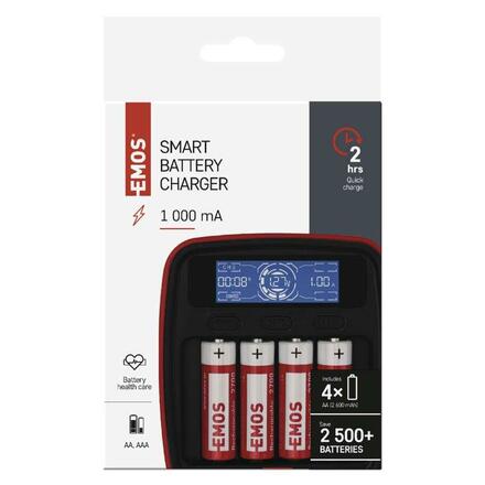 EMOS Nabíječka baterií EMOS profi BCN-42D + 4AA 2700 N9341