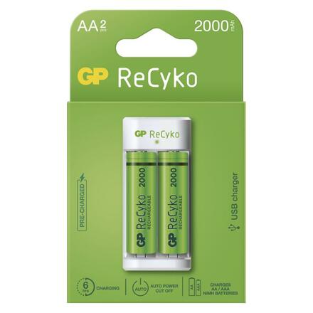 EMOS Nabíječka baterií GP Eco E211 + 2× AA ReCyko 2000 B51214