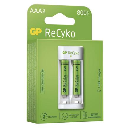 EMOS Nabíječka baterií GP Eco E211 + 2× AAA ReCyko 800 B51211