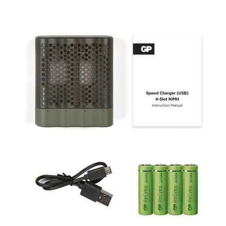 EMOS Nabíječka baterií GP Speed M451 + 4× AA ReCyko 2700 B53457