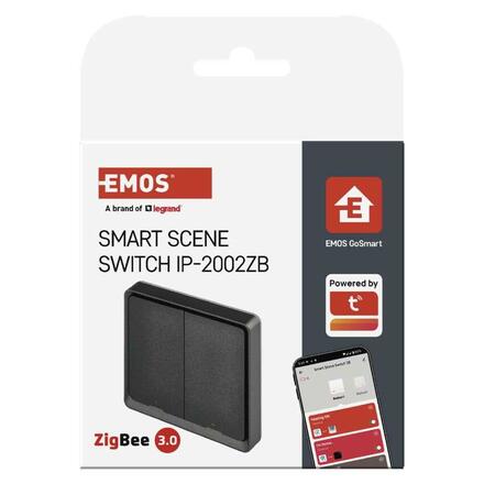 EMOS GoSmart Přenosný ovladač scén IP-2002ZB, ZigBee 3.0, 2-tlačítkový H5015