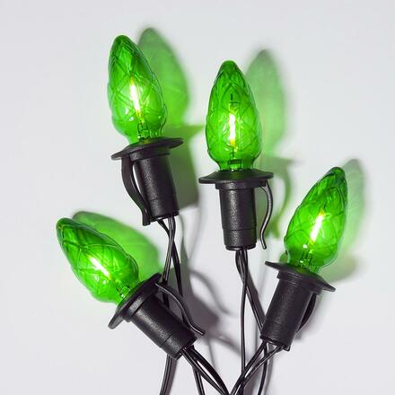 Prodloužení pro venkovní soupravu LED Filament Šiška zelená, černá kabeláž, bez trafa