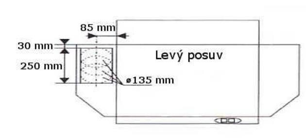 Odsavač par CH 100 bílý, 50cm, odtah levý