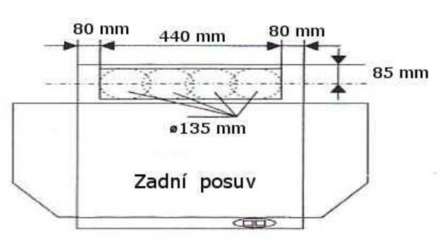 Odsavač par CH 100 hnědý, 60cm, odtah zadní