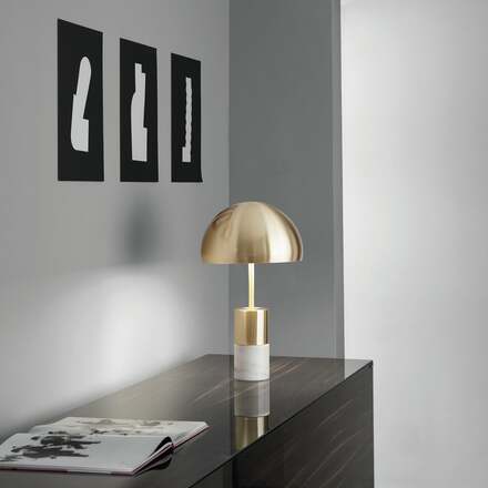 Stolní lampa Igea, zlatá/mramor, 2 x E14, 30 x 51,5 cm